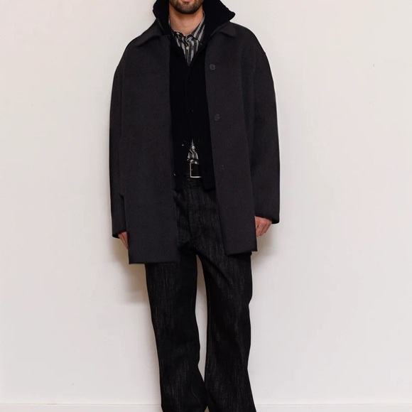 Alex Mill Jacob Coat Black Size M - Picture 7 of 9